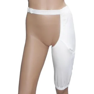 Einbeinhose, Beinbeutel Halterung
