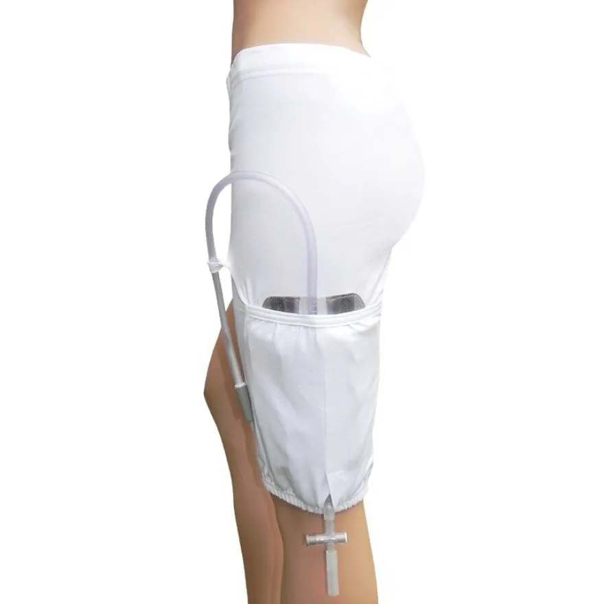 Einbeinhose, Beinbeutel Halterung